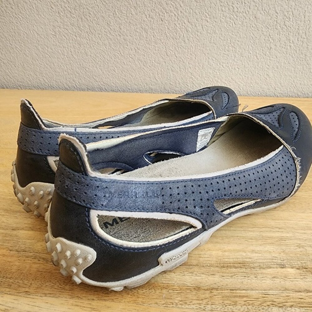 Merrell Shoes Womens Size 6 Navy Blue Oceania Mary Jane Vibram Sole Casual Flats - Picture 2 of 12